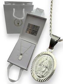 Łańcuszek komunijny z medalikiem Matki Bożej Niepokalanej